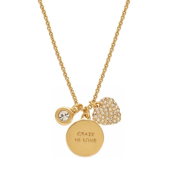 KATE SPADE • Gold Crazy In Love Pendant Necklace - Picture 1 of 6